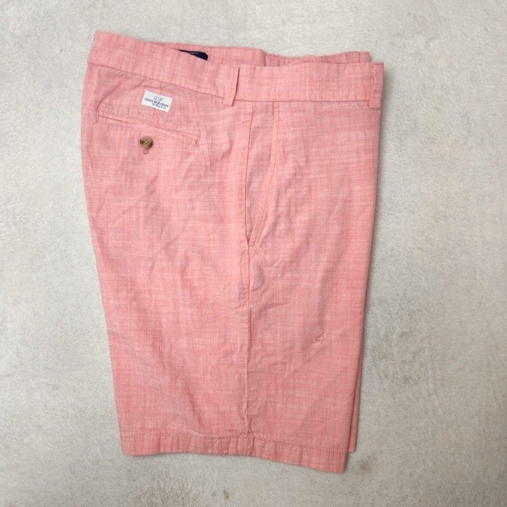 Vineyard Vines Shorts Mens 36 Pink 8" Breaker Short Chino Cotton Stretch Pockets